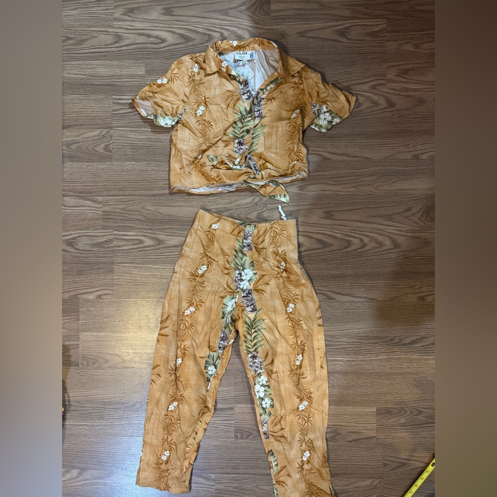 Floral Mustard Two-Piece Set